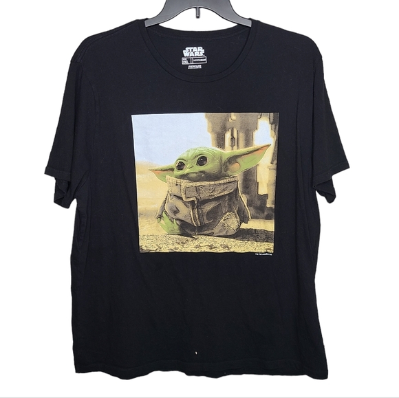 Fifth Sun Star Wars Baby Yoda The Mandalorian Black Graphic Tshirt 2XL - Picture 1 of 8